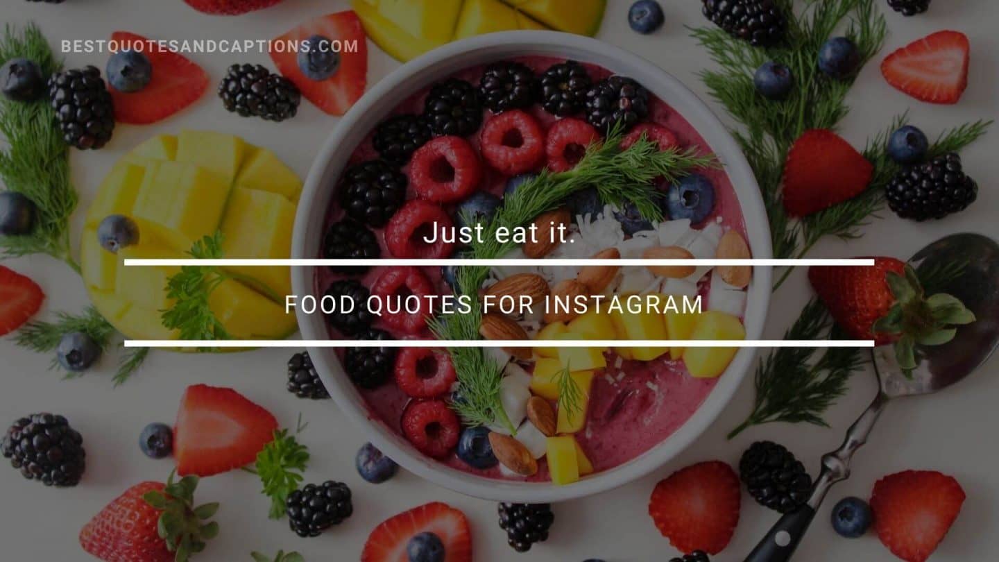 Food Quotes for Instagram | 400+ of the best quotes about food